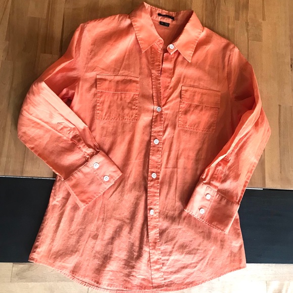 Theory two pocket long sleeve blouse - Picture 6 of 8